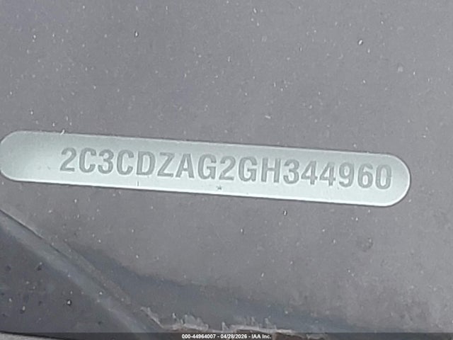 Aukcja sprzedaży 2016 Dodge Challenger Sxt Plus, vin: 2C3CDZAG2GH344960, numer aukcji: 44964007