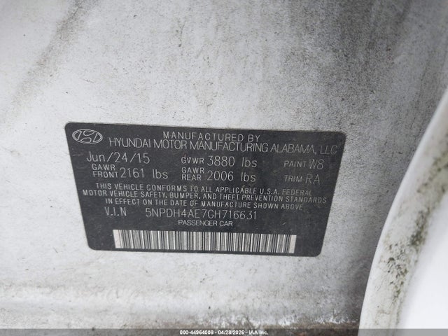 Hyundai ELANTRA SE 2016 5NPDH4AE7GH716631 Image 9