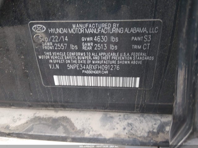 5NPE34ABXFH091276 Hyundai Sonata Sport 2.0t