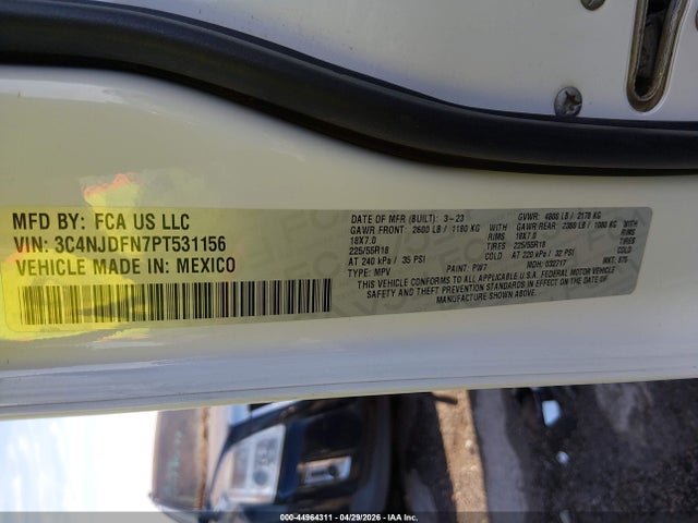 Aukcja sprzedaży 2023 Jeep Compass Latitude Lux Fwd, vin: 3C4NJDFN7PT531156, numer aukcji: 44964311