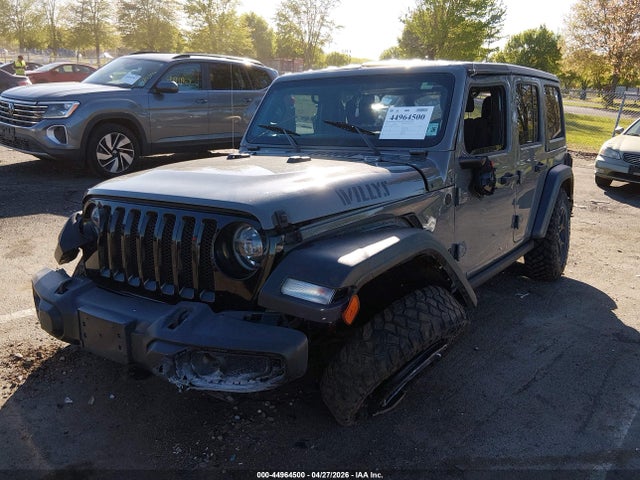 Продажа на аукционе авто 2021 Jeep Wrangler Unlimited Willys 4x4, vin: 1C4HJXDG0MW593815, номер лота: 44964500
