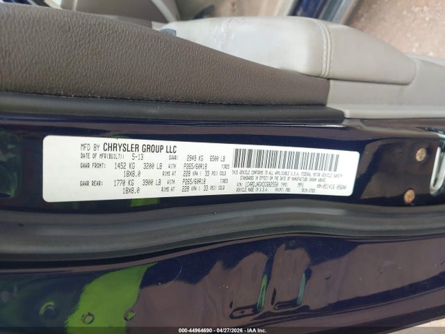 Продаж на аукціоні авто 2013 Dodge Durango Sxt, vin: 1C4RDJAGXDC682550, номер лоту: 44964690