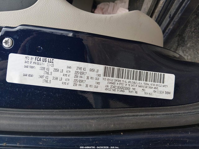 44964795 :رقم المزاد ، 2C4RC1BG4GR232020 vin ، 2016 Chrysler Town & Country Touring مزاد بيع