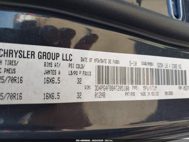 Продажа на аукционе авто 2010 Dodge Journey Se, vin: 3D4PG4FB8AT205180, номер лота: 44964848