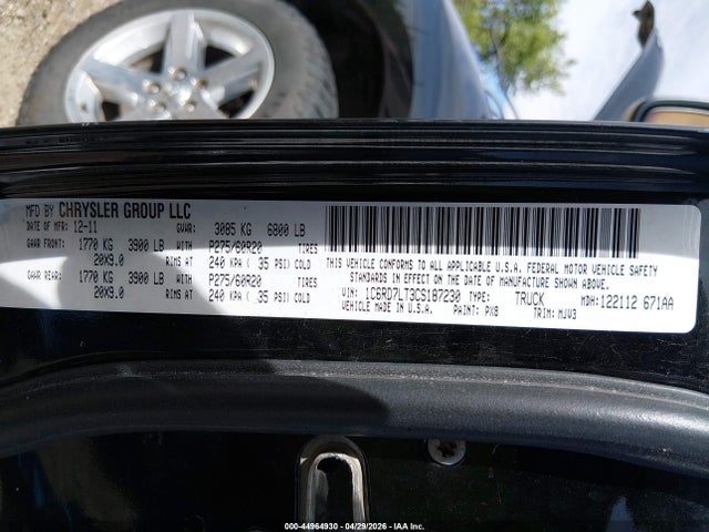 Продаж на аукціоні авто 2012 Ram 1500 Slt, vin: 1C6RD7LT3CS187230, номер лоту: 44964930