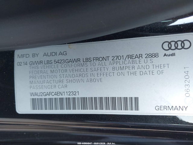 Продажа на аукционе авто 2014 Audi A7 3.0t Premium Plus, vin: WAU2GAFC4EN112321, номер лота: 44964947