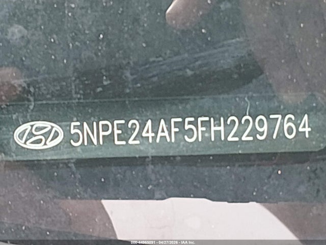 44965091 :رقم المزاد ، 5NPE24AF5FH229764 vin ، 2015 Hyundai Sonata Se مزاد بيع