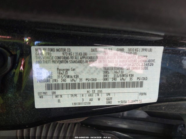 Aukcja sprzedaży 2013 Ford Focus Se, vin: 1FADP3K27DL234529, numer aukcji: 44965169