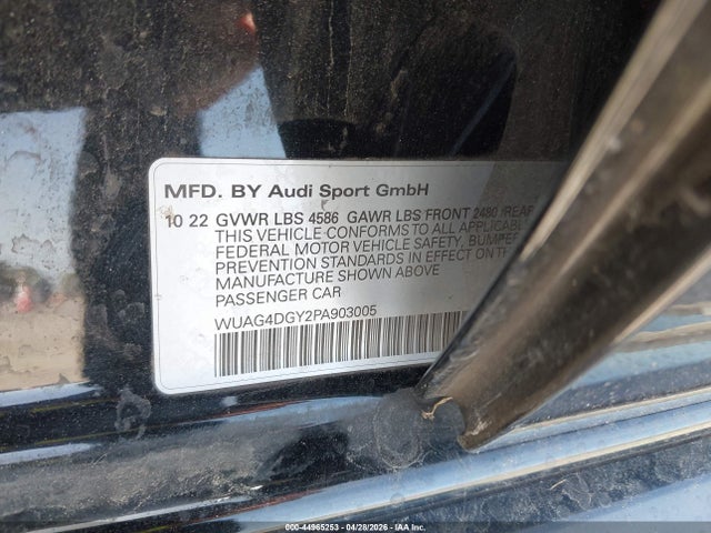 WUAG4DGY2PA903005 Audi Rs 3 Tfsi Quattro S Tronic