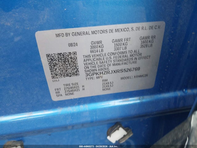 3GPKHZRJXRS526769 Honda Prologue Elite