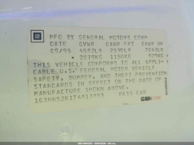 Aukcja sprzedaży 1996 Oldsmobile 88 Ls, vin: 1G3HN52K1T4813893, numer aukcji: 44965293