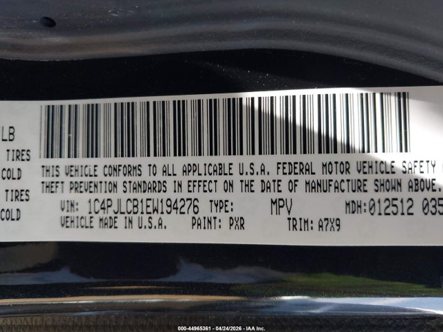 Jeep Cherokee Latitude 2014 1C4PJLCB1EW194276 Image 9