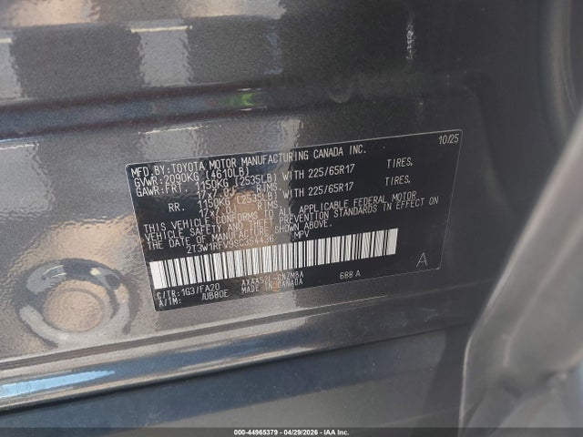 Продаж на аукціоні авто 2025 Toyota Rav4 Xle, vin: 2T3W1RFV9SC354436, номер лоту: 44965379