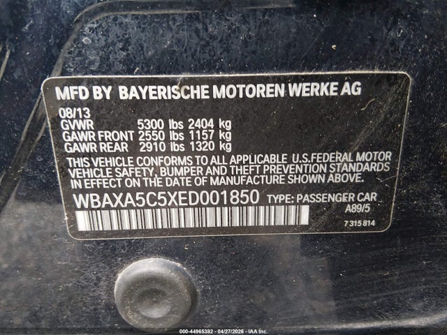 BMW 535d 2014 WBAXA5C5XED001850 Image 9