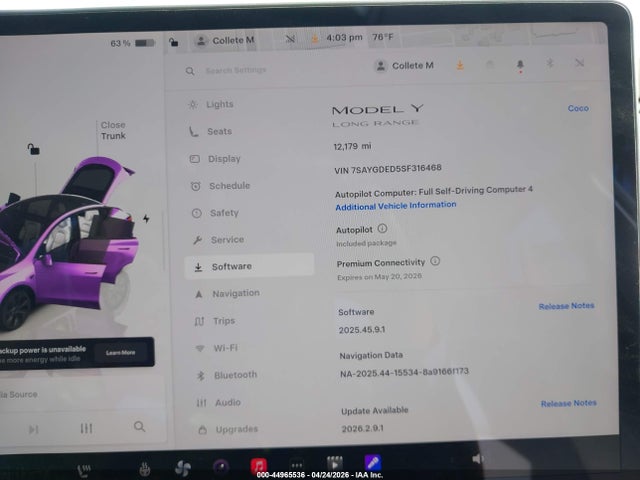Продажа на аукционе авто 2025 Tesla Model Y Long Range Dual Motor Rear-wheel Drive, vin: 7SAYGDED5SF316468, номер лота: 44965536