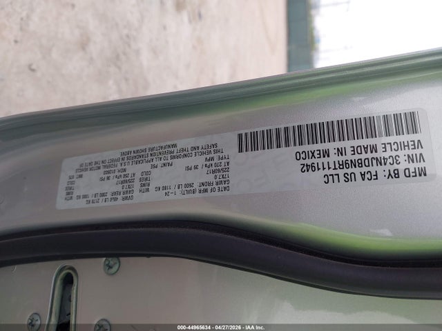 44965634 :رقم المزاد ، 3C4NJDBN9RT111942 vin ، 2024 Jeep Compass Latitude 4x4 مزاد بيع