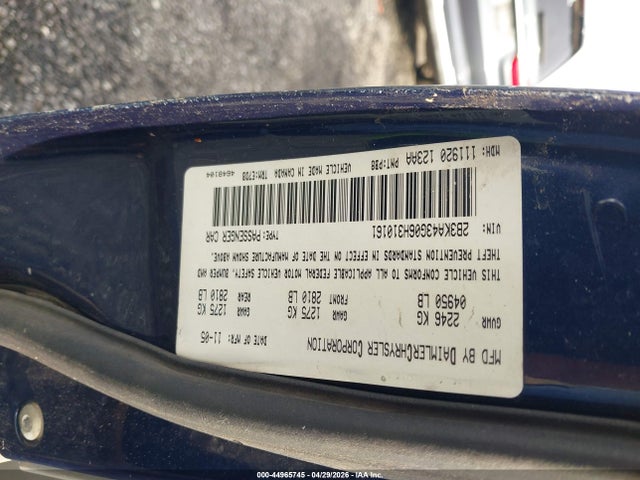 44965745 :رقم المزاد ، 2B3KA43G06H310161 vin ، 2006 Dodge Charger مزاد بيع