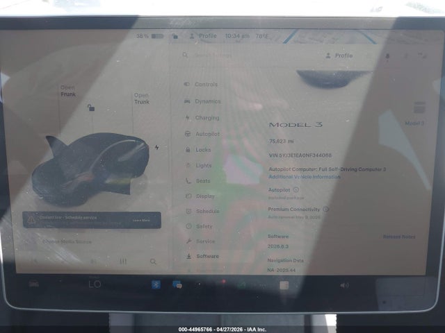 Продаж на аукціоні авто 2022 Tesla Model 3 Rear-wheel Drive, vin: 5YJ3E1EA0NF344068, номер лоту: 44965766