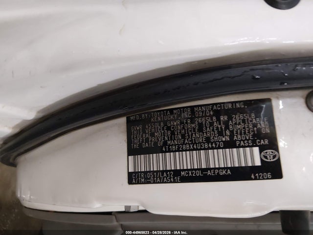 Aukcja sprzedaży 2004 Toyota Avalon Xls, vin: 4T1BF28BX4U384470, numer aukcji: 44965823