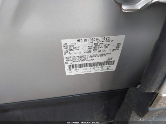 Aukcja sprzedaży 2013 Ford Explorer Limited, vin: 1FM5K8F85DGB90706, numer aukcji: 44965839