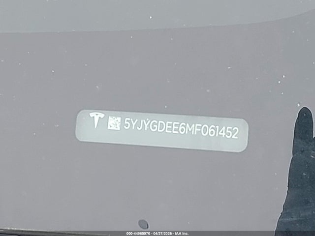 Aukcja sprzedaży 2021 Tesla Model Y Long Range Dual Motor All-wheel Drive, vin: 5YJYGDEE6MF061452, numer aukcji: 44965970