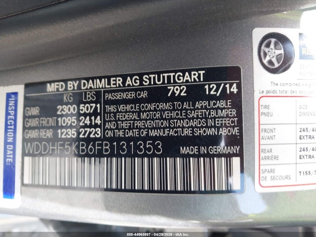 Mercedes-Benz E 350 2015 WDDHF5KB6FB131353 Image 9