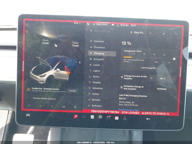Aukcja sprzedaży 2023 Tesla Model Y Performance Dual Motor All-wheel Drive, vin: 7SAYGDEF8PF780184, numer aukcji: 44966015