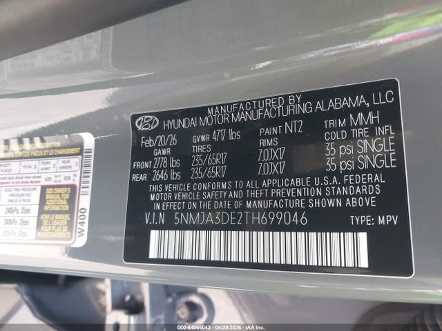 Hyundai TUCSON SE 2026 5NMJA3DE2TH699046 Image 9
