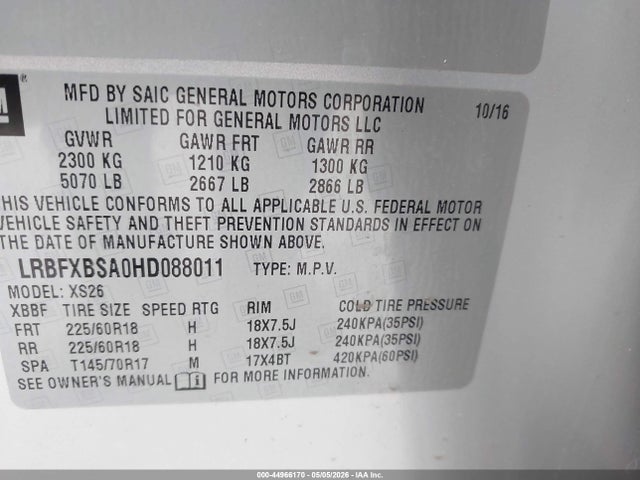 Buick Envision Essence 2017 LRBFXBSA0HD088011 Image 9