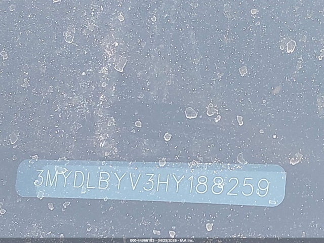 3MYDLBYV3HY188259 Toyota YARIS IA