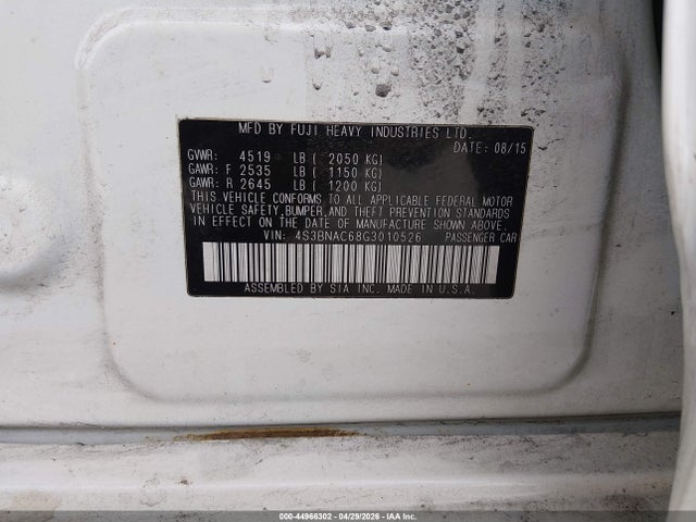 4S3BNAC68G3010526 Subaru Legacy 2.5i Premium