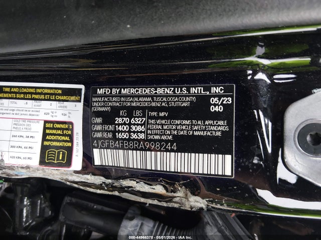 4JGFB4FB8RA998244 Mercedes-Benz Gle 350 4matic