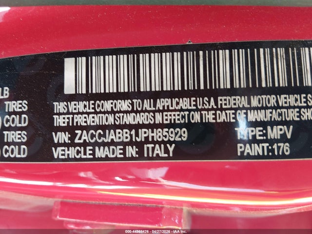 ZACCJABB1JPH85929 Jeep Renegade Latitude