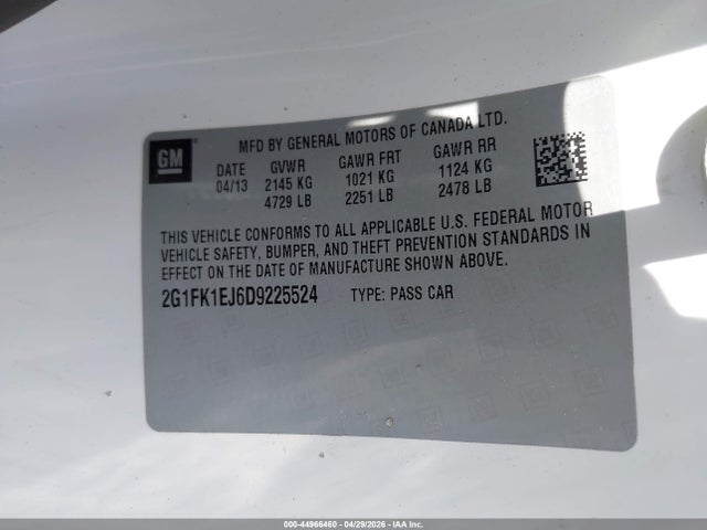 Продаж на аукціоні авто 2013 Chevrolet Camaro 2ss, vin: 2G1FK1EJ6D9225524, номер лоту: 44966460