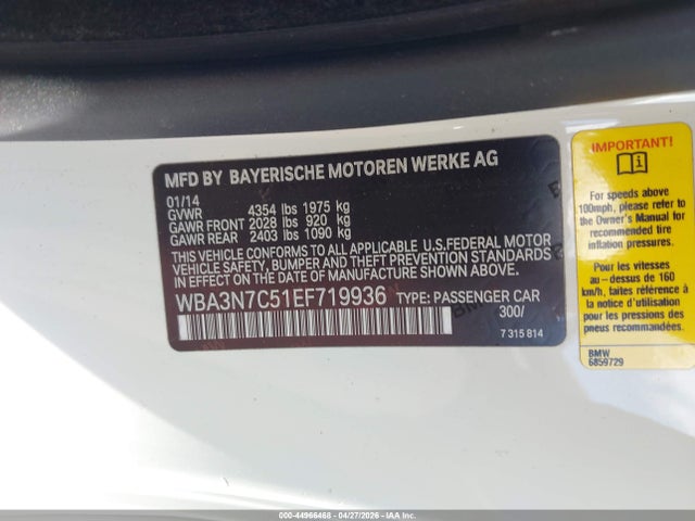 BMW 428i 2014 WBA3N7C51EF719936 Image 9