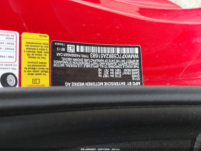 2019 Mini Hardtop Cooper S მანქანა იყიდება აუქციონზე, vin: WMWXP7C58K2A51683, აუქციონის ნომერი: 44966592
