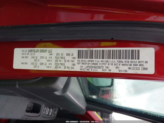 Продажа на аукционе авто 2011 Jeep Liberty Sport, vin: 1J4PN2GKXBW538279, номер лота: 44966683
