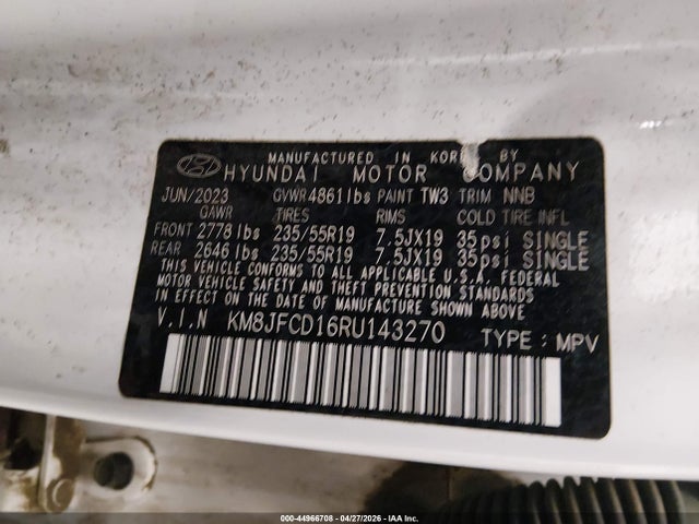 Продаж на аукціоні авто 2024 Hyundai Tucson Hybrid N Line, vin: KM8JFCD16RU143270, номер лоту: 44966708