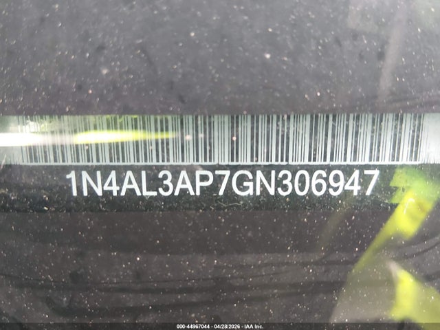 Aukcja sprzedaży 2016 Nissan Altima 2.5/2.5 S/2.5 Sl/2.5 Sr/2.5 Sv, vin: 1N4AL3AP7GN306947, numer aukcji: 44967044