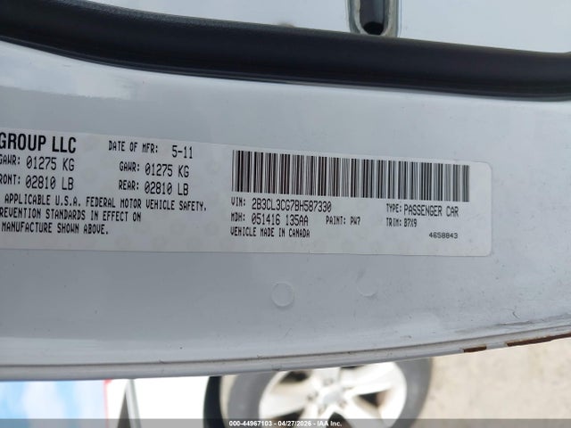Aukcja sprzedaży 2011 Dodge Charger, vin: 2B3CL3CG7BH587330, numer aukcji: 44967103