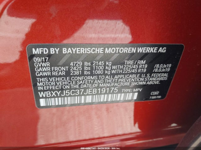 WBXYJ5C37JEB19175 BMW X2 Xdrive28i