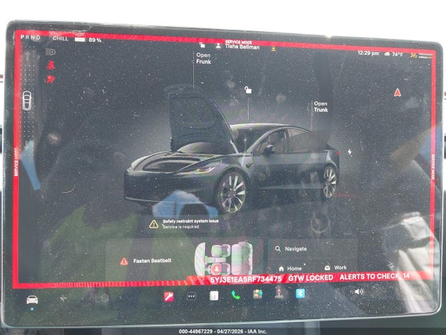 Продаж на аукціоні авто 2024 Tesla Model 3 Long Range Dual Motor All-wheel Drive/rear-wheel Drive, vin: 5YJ3E1EA5RF734475, номер лоту: 44967229