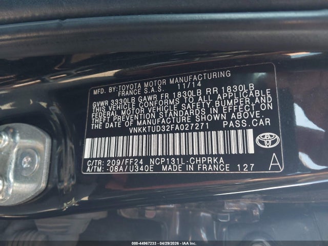 Toyota Yaris Se 2015 VNKKTUD32FA027271 Image 9