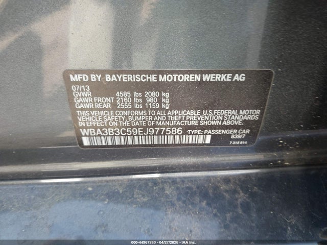 Продаж на аукціоні авто 2014 Bmw 328i Xdrive, vin: WBA3B3C59EJ977586, номер лоту: 44967260