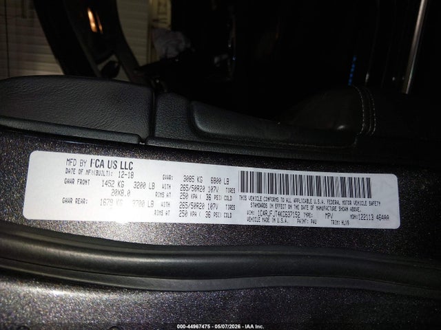1C4RJFJT4KC637152 Jeep Grand Cherokee Summit 4x4