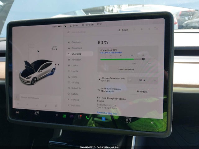 44967627 :رقم المزاد ، 5YJ3E1EA6KF476585 vin ، 2019 Tesla Model 3 Long Range/mid Range/standard Range/standard Range Plus مزاد بيع