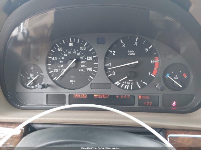 1998 Bmw 740ia მანქანა იყიდება აუქციონზე, vin: WBAGF8321WDL51359, აუქციონის ნომერი: 44968039