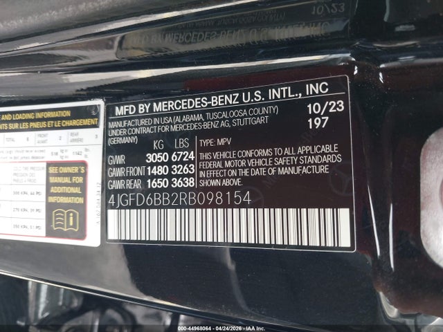 Продаж на аукціоні авто 2024 Mercedes-benz Amg Gle 53 Coupe 4matic+, vin: 4JGFD6BB2RB098154, номер лоту: 44968064