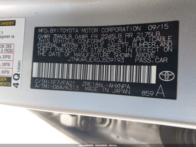 JTNKARJEXGJ509193 Scion IM