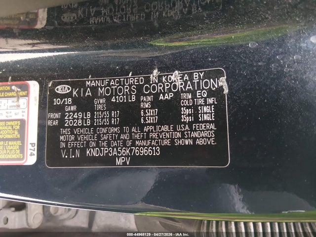 Продажа на аукционе авто 2019 Kia Soul +, vin: KNDJP3A56K7696613, номер лота: 44968129